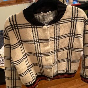 Mango Cropped button down cardigan